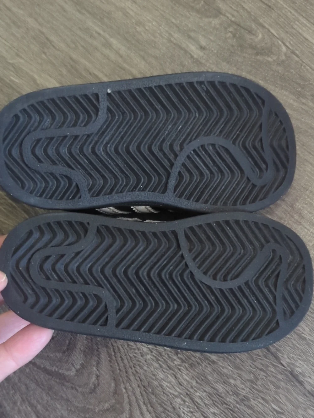 adidas Kids Black & White Shell-Toe Sneakers
